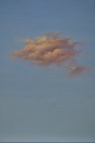 yellowish cloud on blue sky